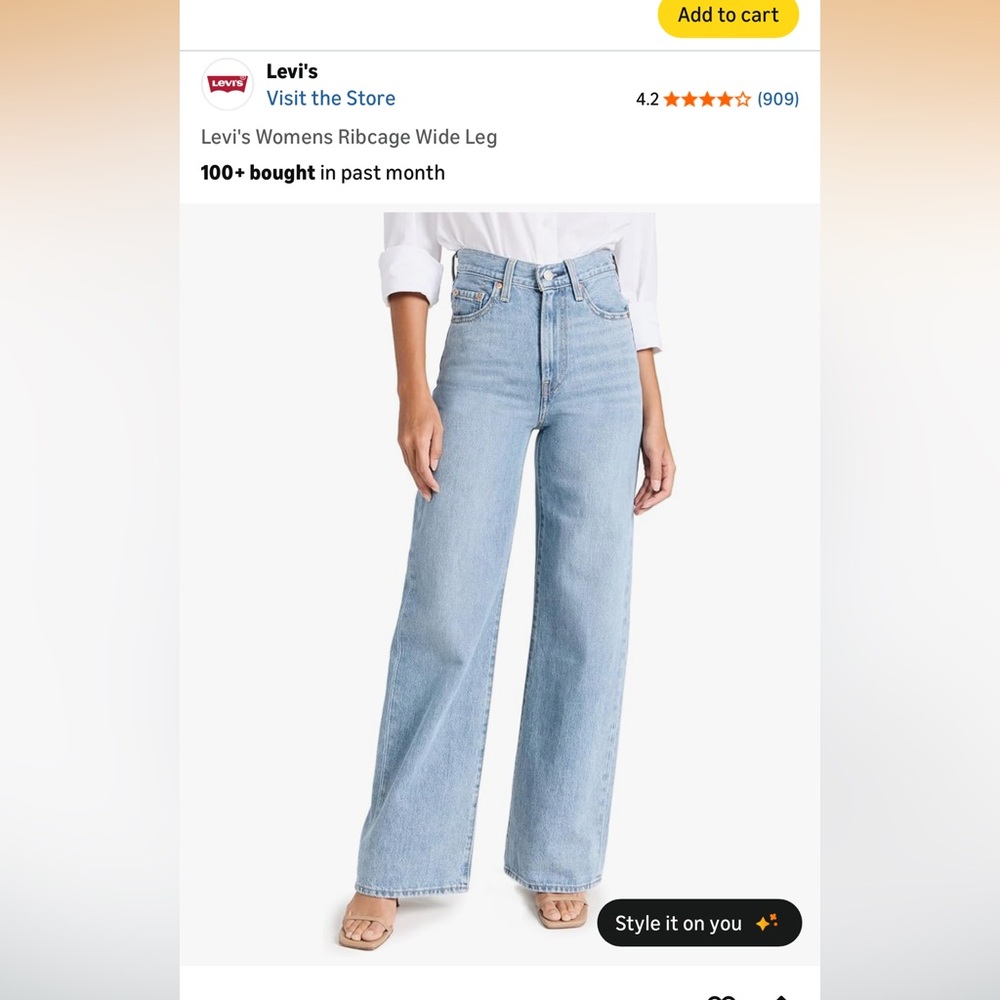 Levi's Ribcage Wide Leg Jeans